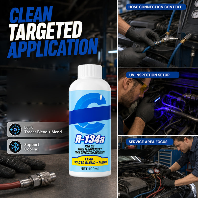 Automotive A/C Leak Stop with UV Dye