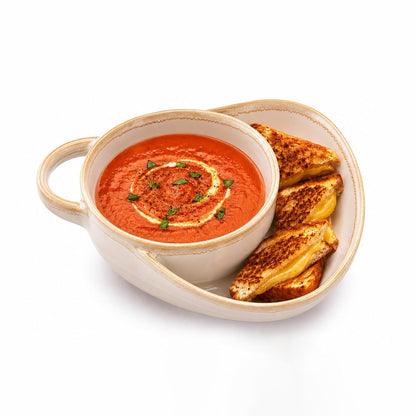 Ceramic Soup & Toasty Bowls with Handles – Rustic Reactive Glaze Design