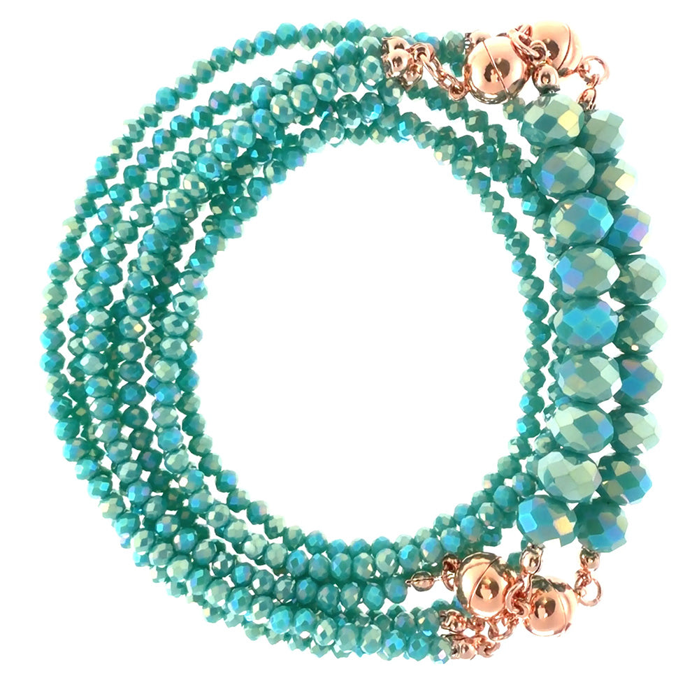 ✨ Turquoise Crystal Necklace – One Necklace, 10 Ways to Wear